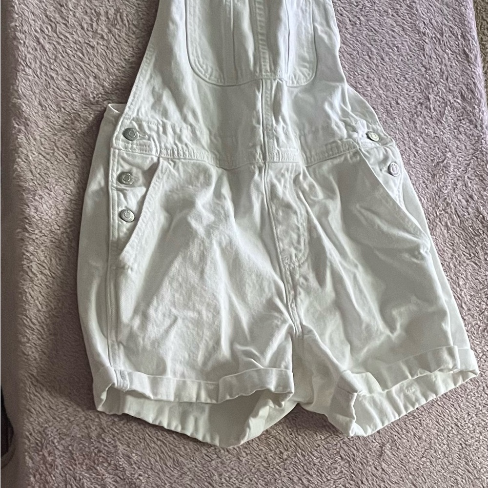White Denim Overalls